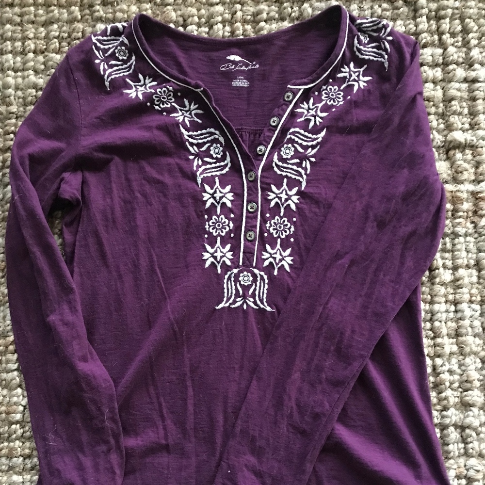 L - Bob Timberlake - Embroidered Long Sleeve Top